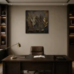 Premium Wall Art Kare Html Edition – BOTANİCALNW2061 displayed in a contemporary gallery-inspired room