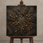 Premium Wall Art Kare Html Edition – BOTANİCALNW2062 displayed on a studio easel