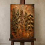 Premium Wall Art Dikey Html Edition – BOTANİCALNW2064 displayed on a studio easel