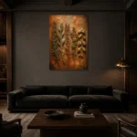 Premium Wall Art Dikey Html Edition – BOTANİCALNW2064 shown in a warm modern interior