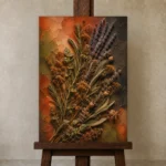 Premium Wall Art Dikey Html Edition – BOTANİCALNW2066 displayed on a studio easel