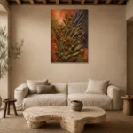Premium Wall Art Dikey Html Edition – BOTANİCALNW2066 presented in a sophisticated home setting