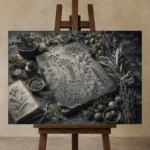 Premium Wall Art Yatay Html Edition – BOTANİCALNW2069 displayed on a studio easel