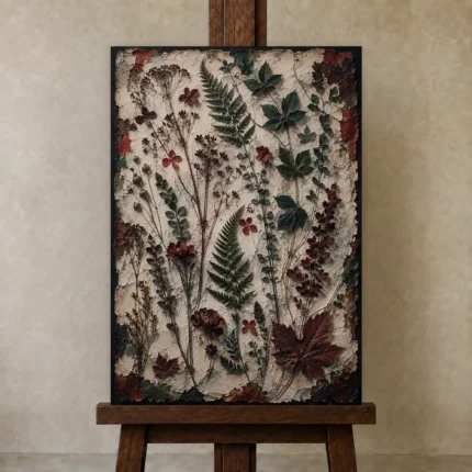 Premium Wall Art Dikey Html Edition – BOTANİCALNW2073 displayed on a studio easel