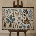 Premium Wall Art Yatay Html Edition – BOTANİCALNW2076 displayed on a studio easel