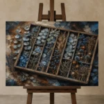 Premium Wall Art Yatay Html Edition – BOTANİCALNW2077 displayed on a studio easel