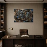 Premium Wall Art Yatay Html Edition – BOTANİCALNW2077 displayed in a contemporary gallery-inspired room