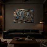 Premium Wall Art Yatay Html Edition – BOTANİCALNW2077 shown in a warm modern interior