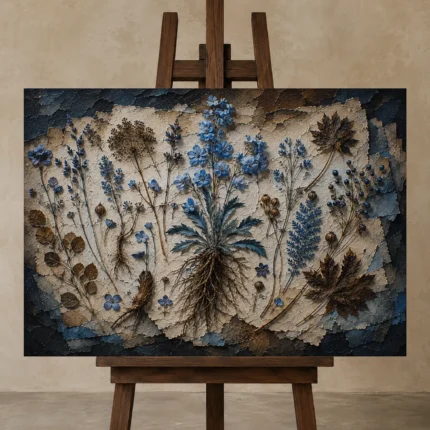 Premium Wall Art Yatay Html Edition – BOTANİCALNW2078 displayed on a studio easel
