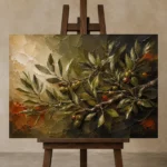 Premium Wall Art Yatay Html Edition – BOTANİCALNW2100 displayed on a studio easel