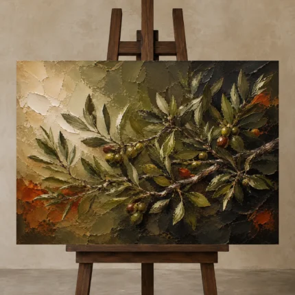 Premium Wall Art Yatay Html Edition – BOTANİCALNW2100 displayed on a studio easel