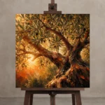 Premium Wall Art Kare Html Edition – BOTANİCALNW2105 displayed on a studio easel