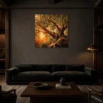 Premium Wall Art Kare Html Edition – BOTANİCALNW2105 shown in a warm modern interior