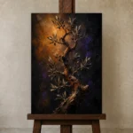 Premium Wall Art Dikey Html Edition – BOTANİCALNW2108 displayed on a studio easel