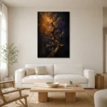 Premium Wall Art Dikey Html Edition – BOTANİCALNW2108 styled in a refined neutral interior