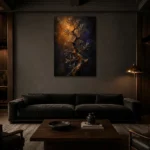 Premium Wall Art Dikey Html Edition – BOTANİCALNW2108 shown in a warm modern interior