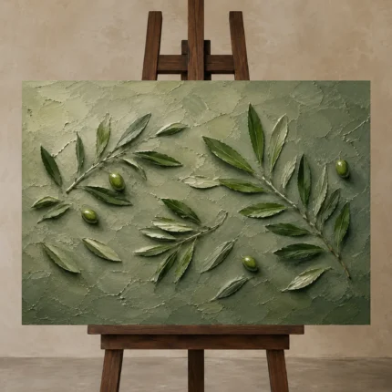 Premium Wall Art Yatay Html Edition – BOTANİCALNW2111 displayed on a studio easel
