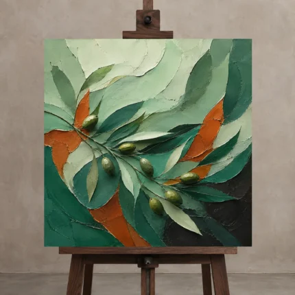 Premium Wall Art Kare Html Edition – BOTANİCALNW2112 displayed on a studio easel