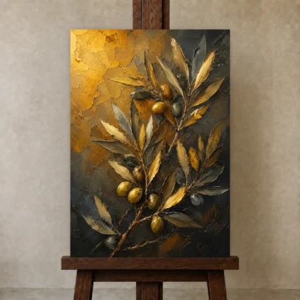 Premium Wall Art Dikey Html Edition – BOTANİCALNW2115 displayed on a studio easel