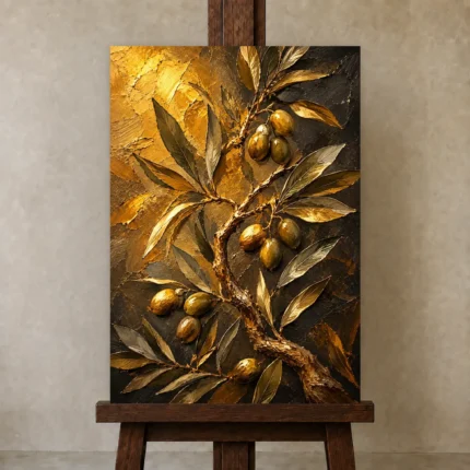 Premium Wall Art Dikey Html Edition – BOTANİCALNW2116 displayed on a studio easel