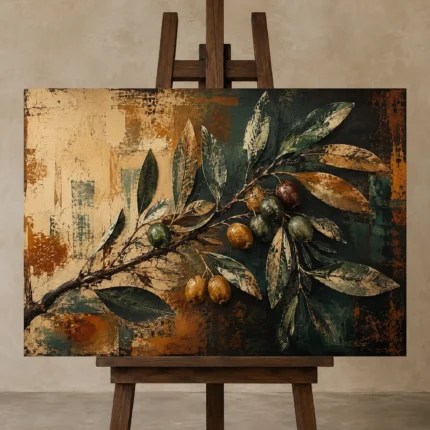 Premium Wall Art Yatay Html Edition – BOTANİCALNW2118 displayed on a studio easel