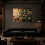 Premium Wall Art Yatay Html Edition – BOTANİCALNW2118 shown in a warm modern interior