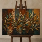 Premium Wall Art Yatay Html Edition – BOTANİCALNW2119 displayed on a studio easel
