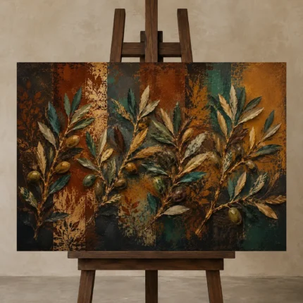 Premium Wall Art Yatay Html Edition – BOTANİCALNW2119 displayed on a studio easel