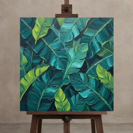 Premium Wall Art Kare Html Edition – BOTANİCALNW2131 displayed on a studio easel