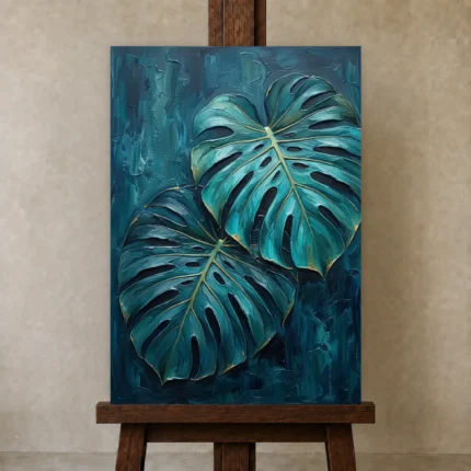 Premium Wall Art Dikey Html Edition – BOTANİCALNW2137 displayed on a studio easel