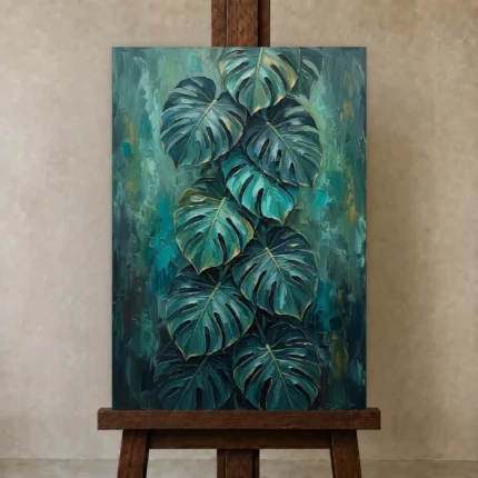 Premium Wall Art Dikey Html Edition – BOTANİCALNW2138 displayed on a studio easel