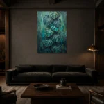 Premium Wall Art Dikey Html Edition – BOTANİCALNW2138 shown in a warm modern interior