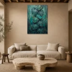 Premium Wall Art Dikey Html Edition – BOTANİCALNW2138 presented in a sophisticated home setting