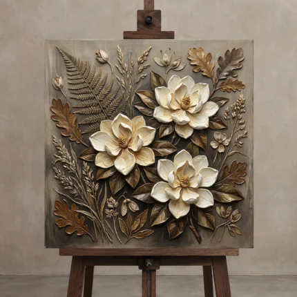 Premium Wall Art Kare Html Edition – BOTANİCALNW2151 displayed on a studio easel