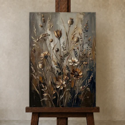Premium Wall Art Dikey Html Edition – BOTANİCALNW2156 displayed on a studio easel