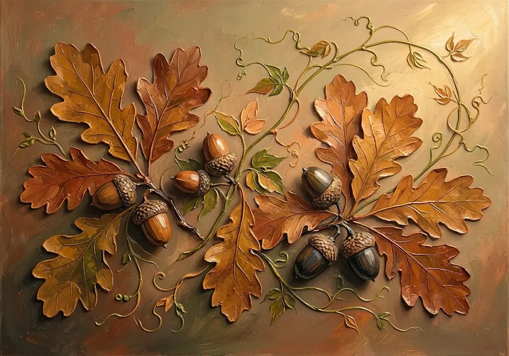 Autumn Archive Retro Botanical Prints Clay & Moss Art Print
