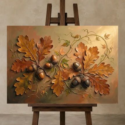 Premium Wall Art Yatay Html Edition – BOTANİCALNW2159 displayed on a studio easel