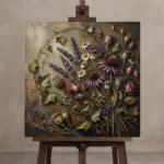 Premium Wall Art Kare Html Edition – BOTANİCALNW2162 displayed on a studio easel
