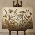 Premium Wall Art Yatay Html Edition – BOTANİCALNW2166 displayed on a studio easel