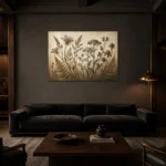 Premium Wall Art Yatay Html Edition – BOTANİCALNW2166 shown in a warm modern interior