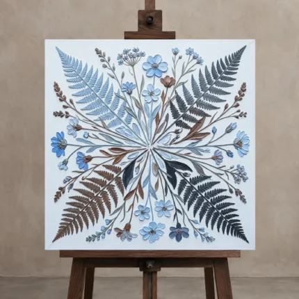 Premium Wall Art Kare Html Edition – BOTANİCALNW2169 displayed on a studio easel