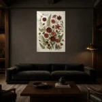 Premium Wall Art Dikey Html Edition – BOTANİCALNW2172 shown in a warm modern interior