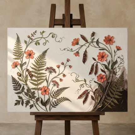 Premium Wall Art Yatay Html Edition – BOTANİCALNW2175 displayed on a studio easel