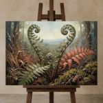 Premium Wall Art Yatay Html Edition – BOTANİCALNW2177 displayed on a studio easel