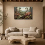 Premium Wall Art Yatay Html Edition – BOTANİCALNW2177 presented in a sophisticated home setting