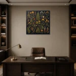 Premium Wall Art Kare Html Edition – BOTANİCALNW2178 displayed in a contemporary gallery-inspired room
