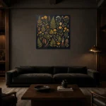 Premium Wall Art Kare Html Edition – BOTANİCALNW2178 shown in a warm modern interior