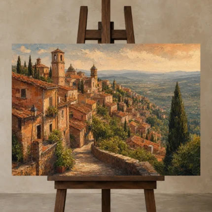 Premium Wall Art Yatay Html Edition – CINEMATICNW2001 displayed on a studio easel