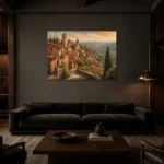 Premium Wall Art Yatay Html Edition – CINEMATICNW2001 shown in a warm modern interior