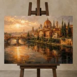 Premium Wall Art Yatay Html Edition – CINEMATICNW2003 displayed on a studio easel